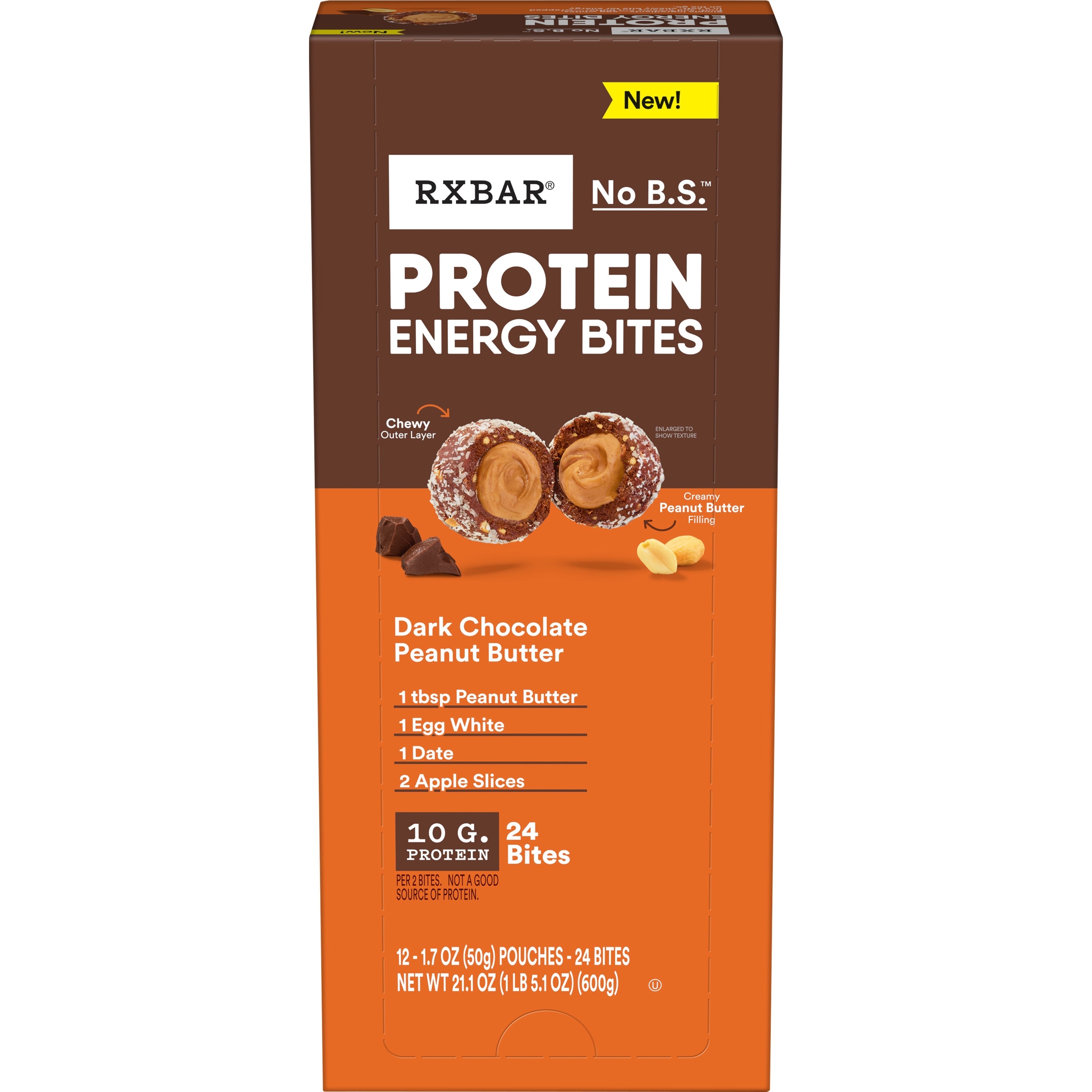 RXBAR Protein Energy Bites Dark Chocolate Peanut Butter